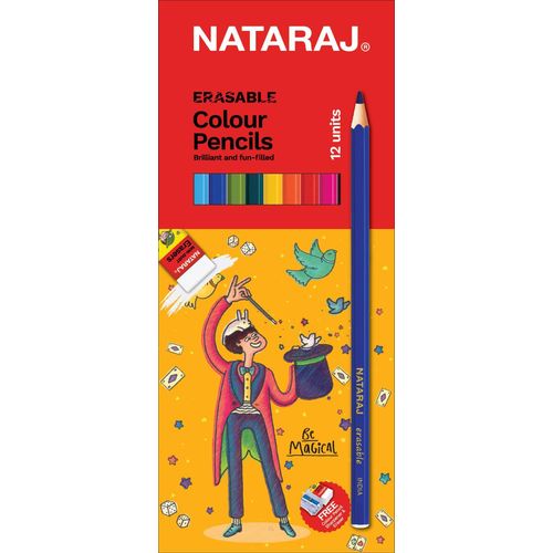 Nataraj Erasable Colour Pencils 12 Pieces