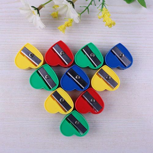 Authentic 25Pcs Heart Shape Pencil Sharpeners